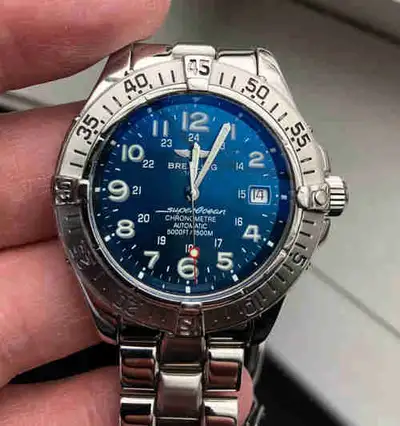 Breitling A17360 Blue Dial 1500M box n papers, View more