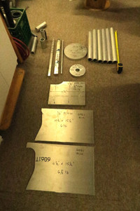 Aluminum 6061 3/8" & 1/2" Plate and 2" OD Tube Offcuts