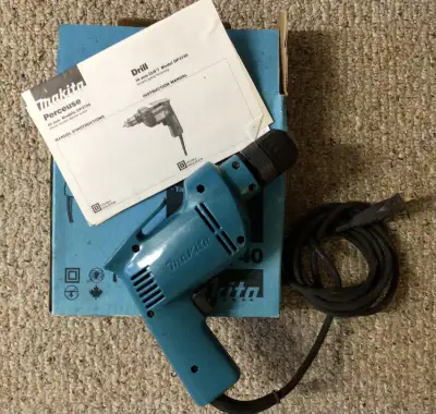 EUC Makita DP3740 3/8”(10mm) Corded Drill W/Keyless Chuck, View more