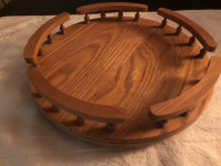 Solid Oak Amish Style Lazy Susan 14”