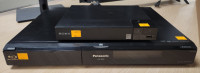 Electrohome VHS Player and Sony, Panasonic Blu-Ray DVD Players..