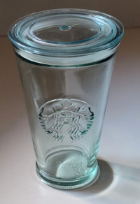 Starbucks Spain Cold Beverage 16oz Glass Tumbler with Lid