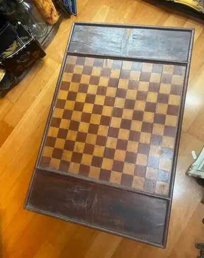 Antique large wood game board, View more