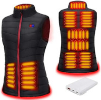 New Winter Heated Vest for Women, 9 Heating zones Battery Pack