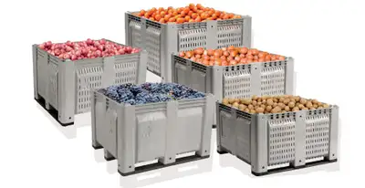 KW Materials Handling has a sale on new vented food grade bins. Harvest Bins are the 21st century su...