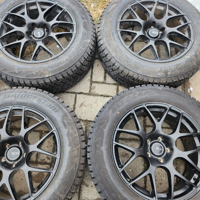 19 inch Ikon black alloy rims 5x120  like new in Tires & Rims in Markham / York Region