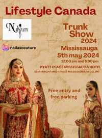 Lifestyle trunk show 5th May At HYATT place mississauga 