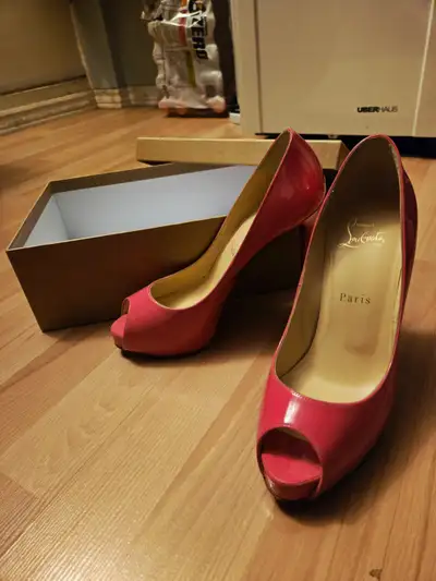Christian Louboutin Very Prive Peep Toe | Pink | Size 38, View more