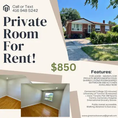 Private Room For Rent