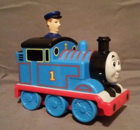 Dora Doll  & Thomas Train Push Engineer Man Down & Go #1 Engine