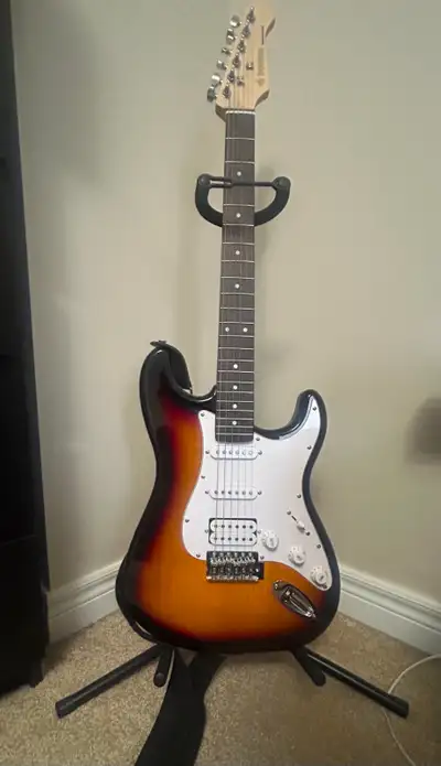 Donner DST-100 39 Inch Electric Guitar With Amp, Case, and Stand, View more