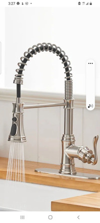 New kitchen modern coiled brushed nickel faucet