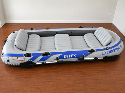 Intex Excursion 5 Inflatable Boat Set – Excellent Condition Excellent condition Intex Excursion 5 in...
