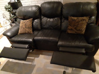 Black leather Sofa