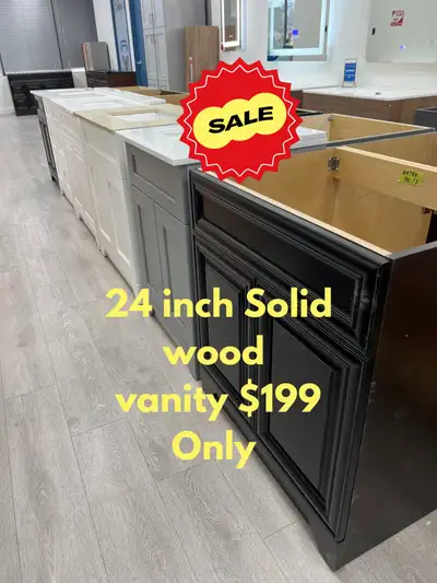 Vanity comes with Countertop Size Available - 24” 30” - 2 doors 30”with drawers 36” 42” 48” 54” 60”S...