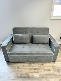 New Modern Sleek Grey Fabric Sleeper Sofa Clearance Sale