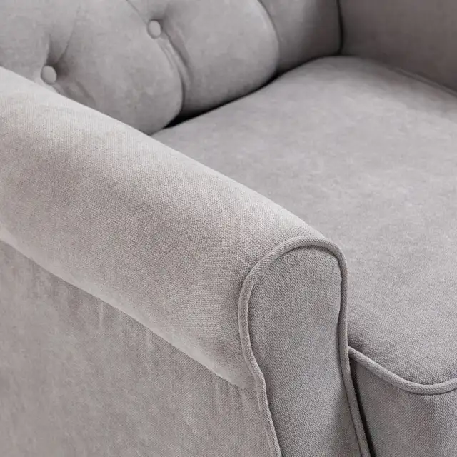 Fabric Accent Chair, Button Tufted Armchair, Upholstered Modern  in Chairs & Recliners in Markham / York Region - Image 11