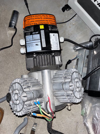Jun air compressor oilless motor 220v 1 1/2 HP  working 