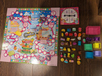 34 Shopkins along with accessories and Board Game