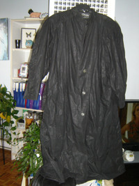 femme manteau noir ample imper texturé, 11-12 ans 100% coton