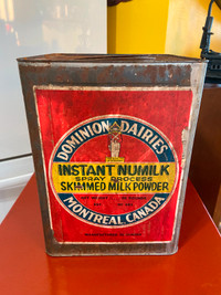 Very Rare Extra Large Vintage Montreal Dominion Dairies Metal