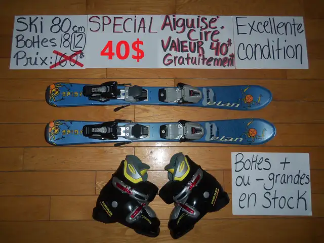 Ensembles kits ski alpin et twin tip 80 93 100 110 cm in Ski in Drummondville - Image 6
