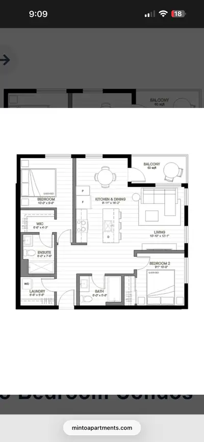 Lease take over or sign a new 1 year lease Location: East hills crossing privately owned 3rd floor,...
