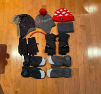 Lot de mitaines, gants et tuques pour garçon (8-12 ans)