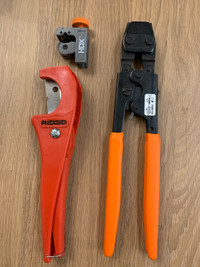 Shark Bite PEX crimping tool ABS and copper pipe cutter