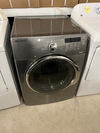  Samsung gray electric front load dryer  nice 