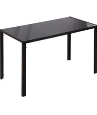Black Glass Dining Table refined living 
