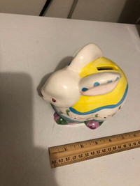 Child's piggy bank $5, ceramic bunny