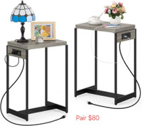 New side tables, end table, nighstands available at 50%off