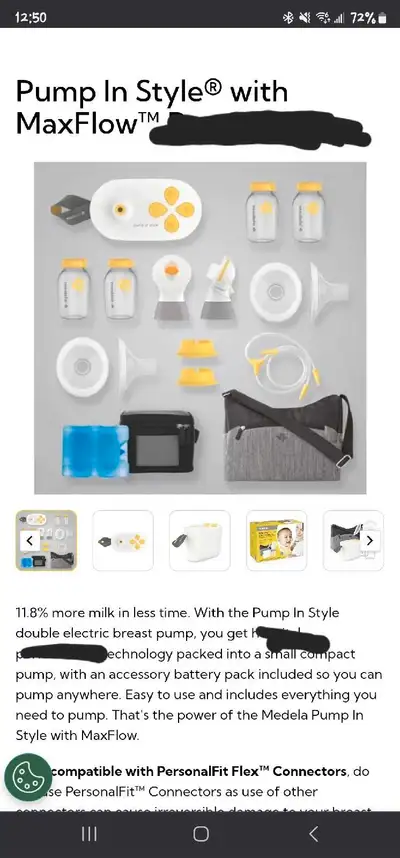 Lightly used. Can provide other photos. Will come with extra bigger bottles and size 18 flange with...