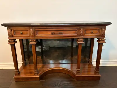 SANFORD FURNITURE Console Table with Marble Top, View more