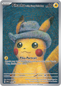 Proxy Pikachu with Felt Hat Pokemon Card