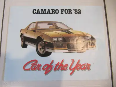 Up for sale is a Camaro For 82 Car Of The Year Dealer Product Manual from 1982. Part of an estate sa...