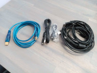 Assorted USB cables (mini and B)