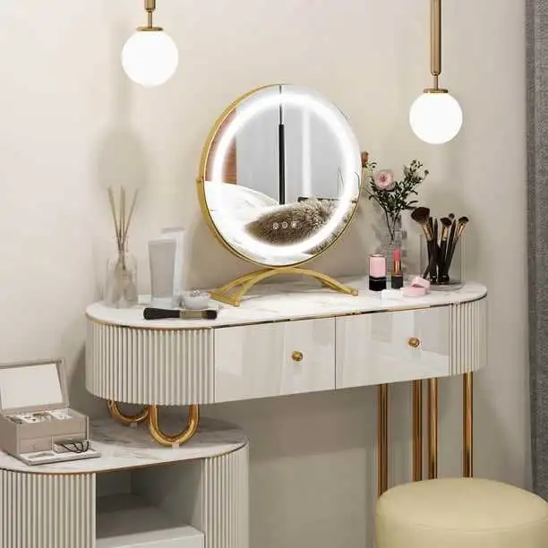 New 16" Round Mirror 3 Colour Dimmable Lights...(Gold) in Home Décor & Accents in Ottawa - Image 7