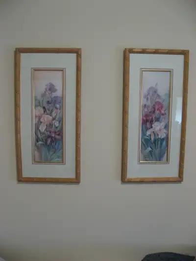 2 Lena Liu Signed Framed Prints "Irises", View more