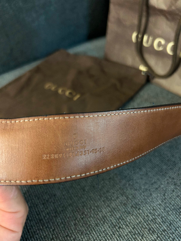 100% Authentic Men’s Gucci GG Imprime Belt 95/38 in Men's in Oakville / Halton Region - Image 4