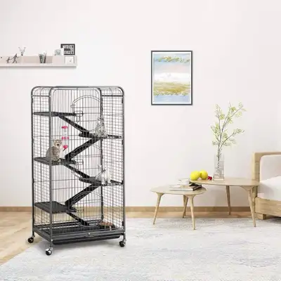 Yaheetech 52-inch Ferret Cage 6 Level Metal Rat Cage with 3 Fron, View more