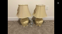 Pair of ceramic lamps