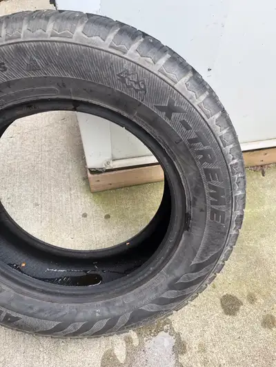 Set of 4 Winter Tires-Studded. 215/65R15 Good used condition. Approximately 75% tread.