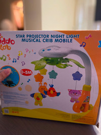 Kiddo lab 0-5m star projector night light musical crib mobile