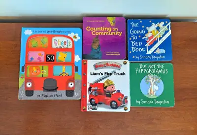 kids 5 for $5 board books baby toddler toys fire truck bus, View more