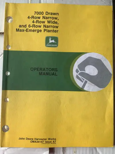 John Deere 7000 Max Emerge Planter Operators Manual, View more