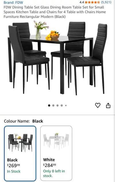 Black Dining Table + 3 Chairs – $120 OBO, View more
