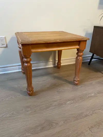 Solid Wood Accent Table – Carved Legs, View more