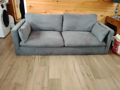 Priced for a quick sale !! Comfy Grey Sofa, View more